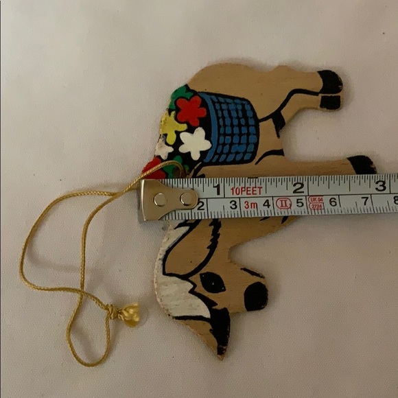 3” wooden donkey with flower 🌸 basket 🧺 ornament - Picture 13 of 13